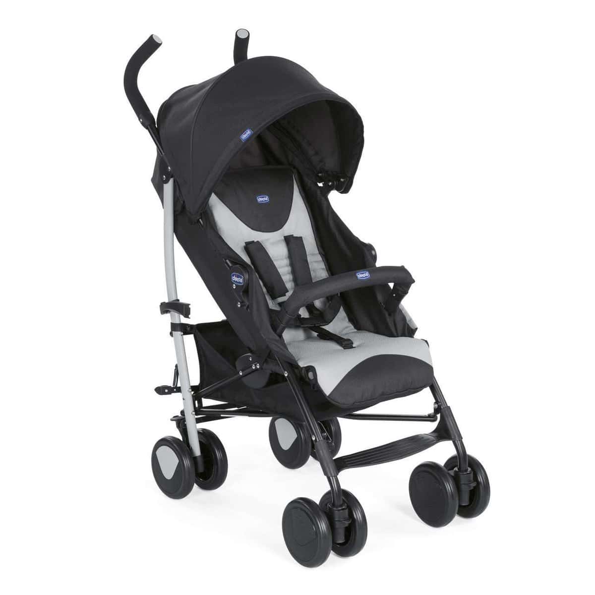 Chicco Echo Silla de Paseo Ligera y Plegable desde 0 Meses hasta 22 Kg, Carrito Bebé Compacto y Reclinable con Apoyabrazos, Posición para Dormir, Cierre Paraguas y Parasol Ajustable - Gris (Scarlet) Gris (Stone) 1 Unidad (Paquete de 1)