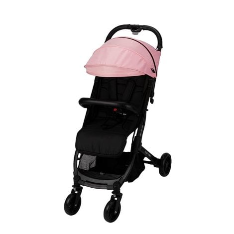 Cochecito MINIMUM PLUS SPACE para niños de hasta 22 kilos – Capota intercambiable de color rosa.