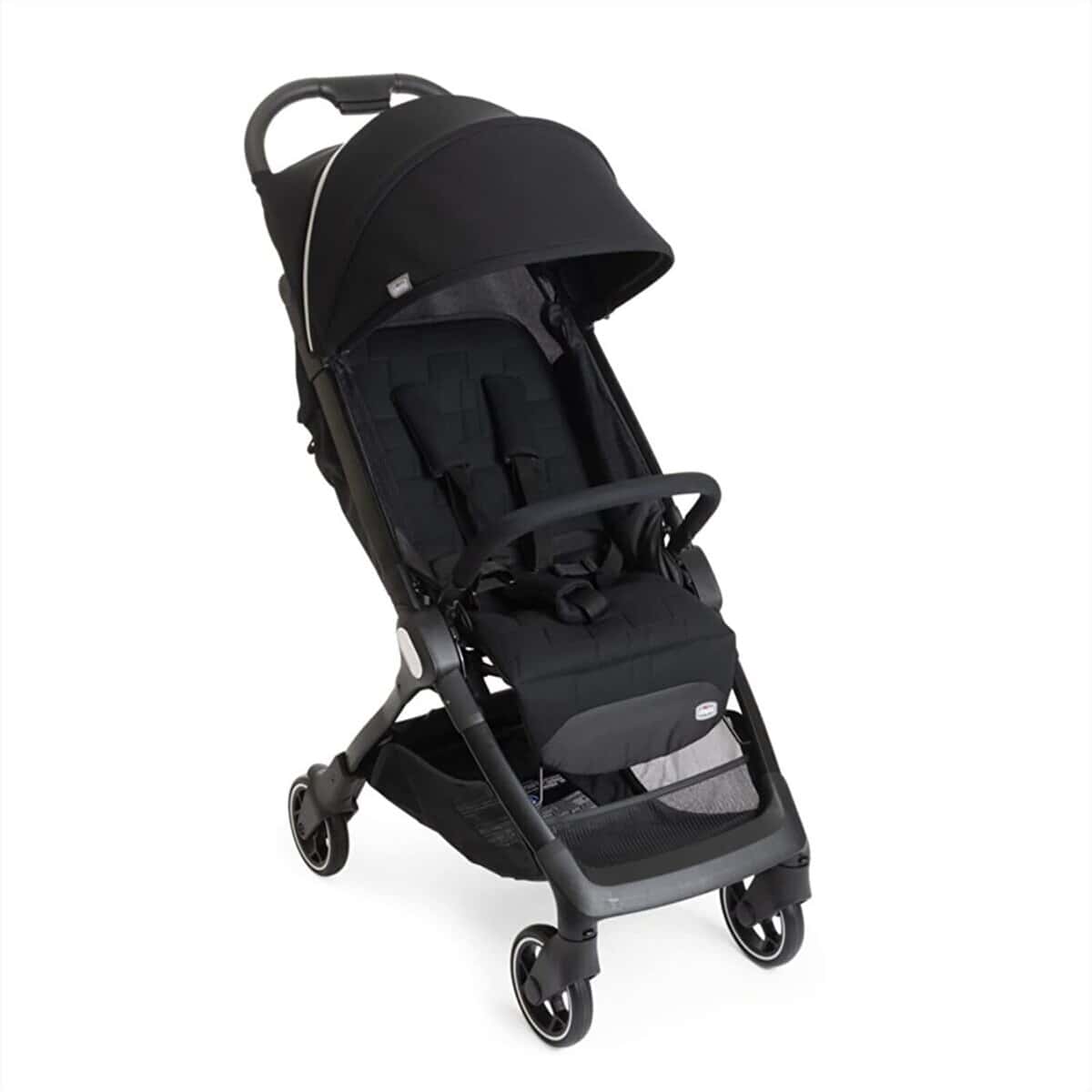 Chicco WE Silla de Paseo Ligera y Plegable Apta de 0 Meses a 22 Kg, Carro de Bebé de Viaje Reclinable con Posición para Dormir, Arnés Acolchado, Capota y Cubierta para Lluvia - Negra (Black) Negro Ligera