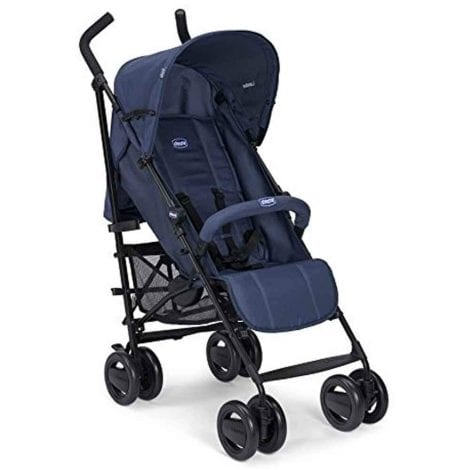 Chicco London Silla de Paseo Liviana y Plegable desde el Nacimiento hasta 15 kg, Cochecito para Bebés Compacto y Plegable con Reposabrazos, Posición para Descansar, Cierre Tipo Paraguas, Color Azul (Azul Pasión)