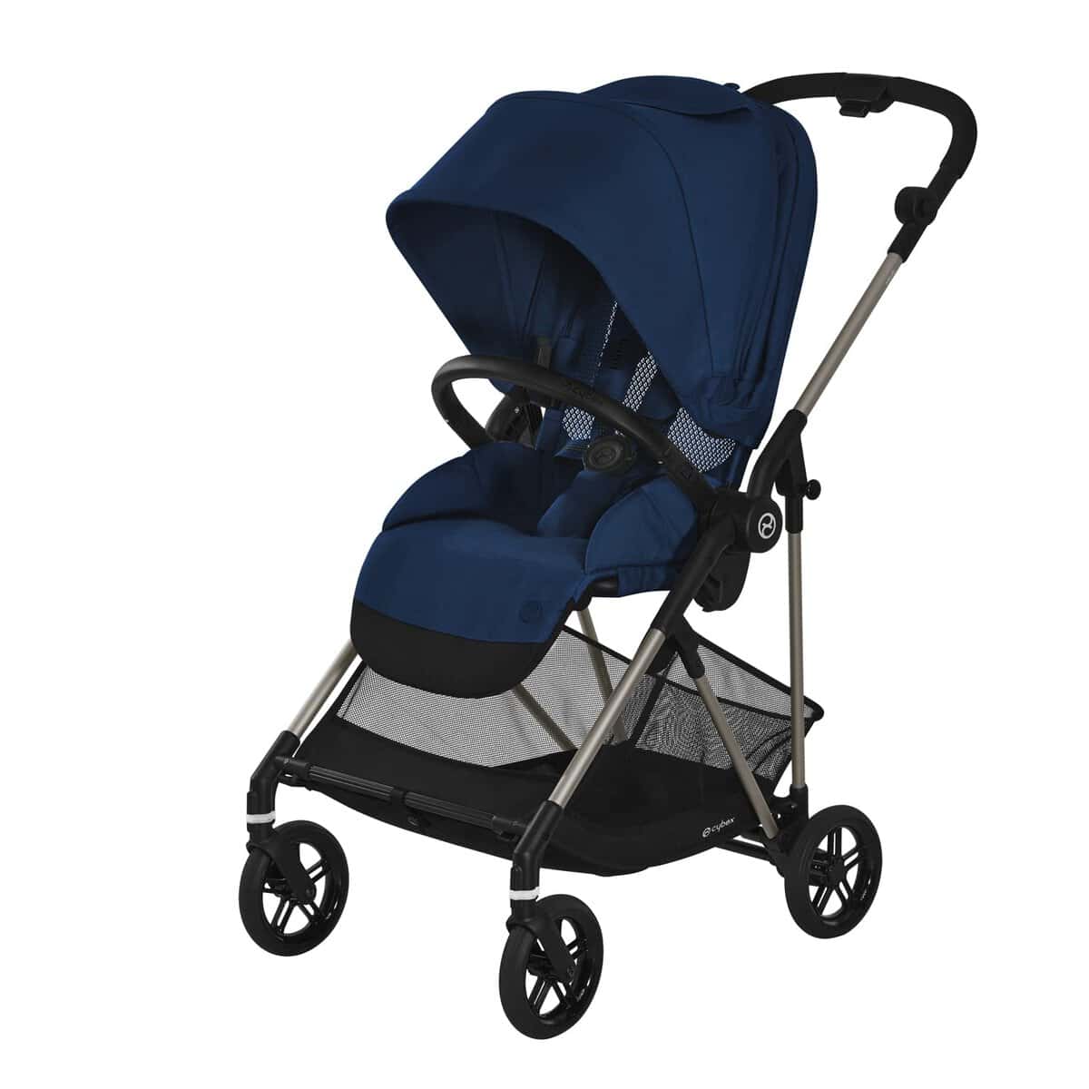 CYBEX Gold Melio Cochecito, Desde nacimiento hasta aprox 3 años (máx. 15 kg), Ultraligero (solo 6,0 kg), Navy Blue