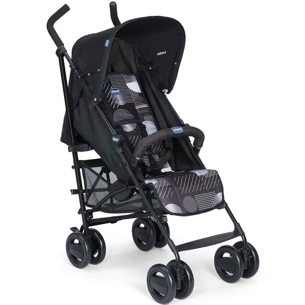 Chicco London Silla de Paseo Ligera y Plegable desde 0 Meses hasta 15 Kg, Carrito de Bebé Compacto y Reclinable con Apoyabrazos, Posición para Dormir, Cierre Tipo Paraguas, Color Negro (Matrix)