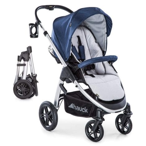 de Paseo todoterreno Hauck Saturn R, con ruedas que giran, soporta hasta 25 kg de peso, es un carrito de bebé con altura ajustable, reversible y compatible con capazo denim/silver. Se vende en paquete de 1 unidad.