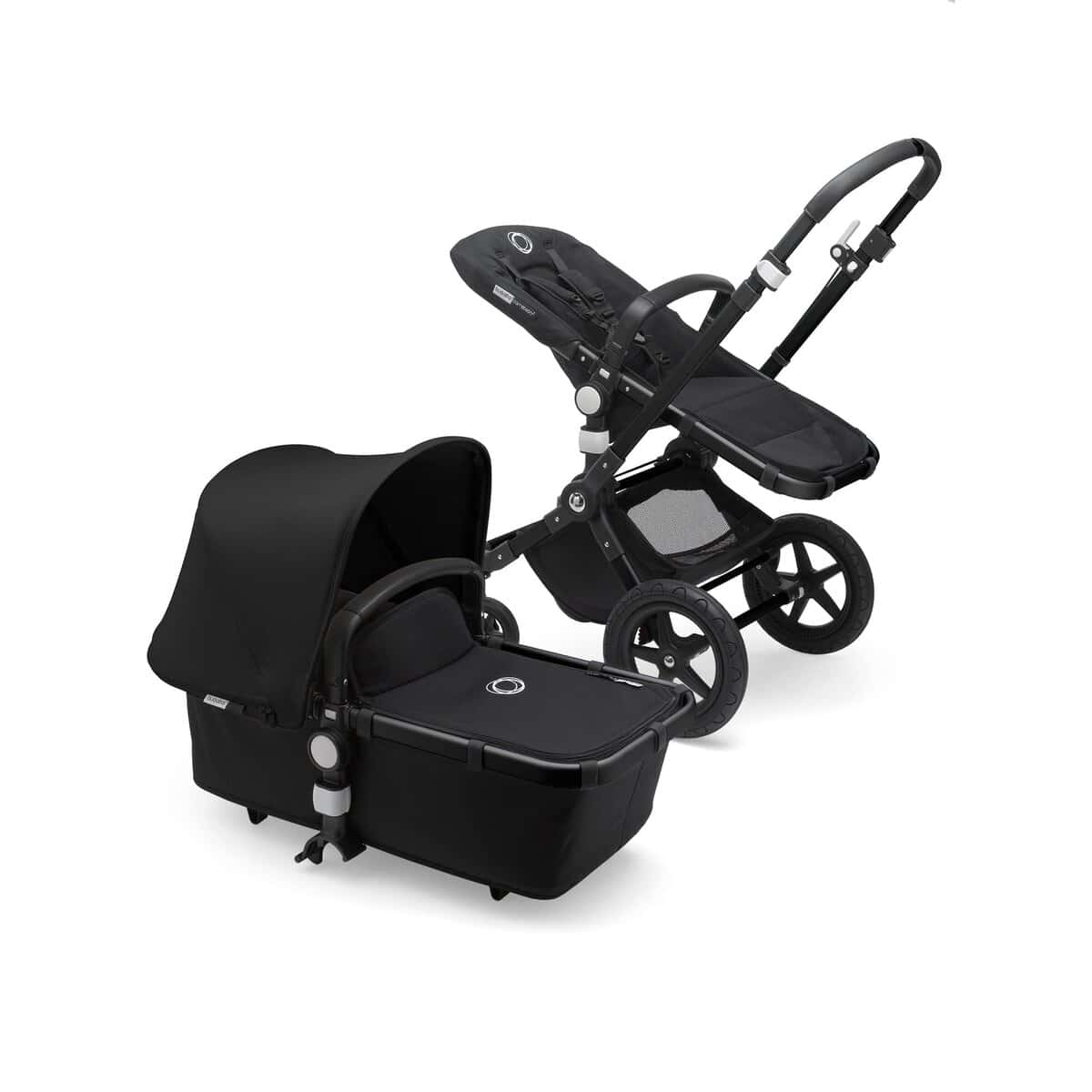 Bugaboo Cameleon 3 Plus, Cochecito 2 en 1 Fácil y Versátil: Cochecito, Carrito Confort y Carricoche, 0-4 Años, Chasis Negro y Capota Negra