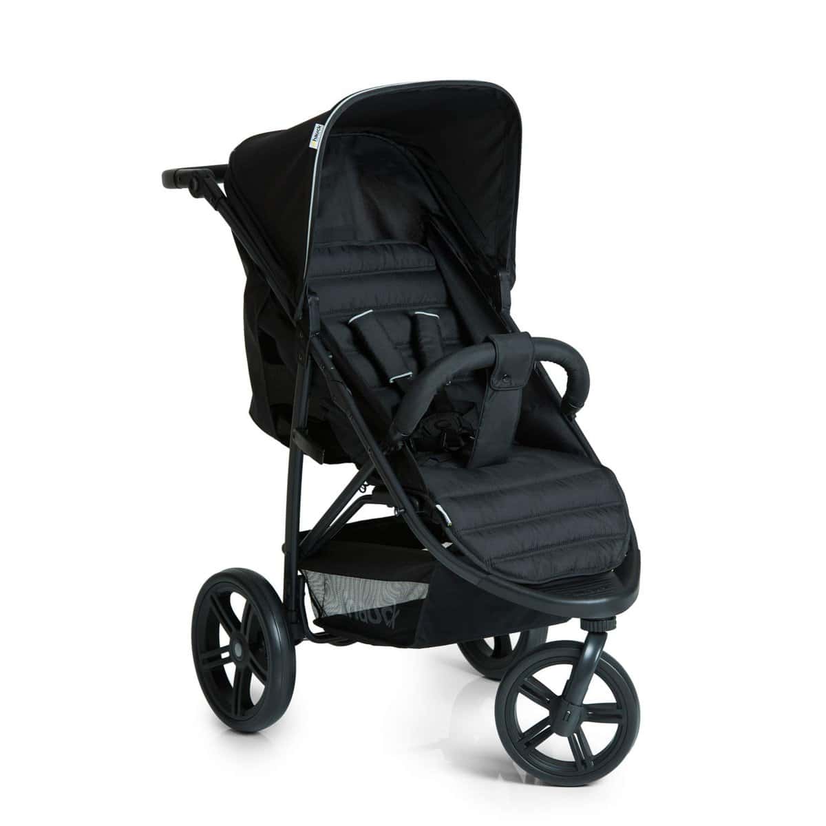 hauck Carrito Bebe Rapid 3, Silla de Paseo, desde el Nacimiento hasta 25 kg, Coche Bebe 3 Ruedas, Compacto, Manillar Regulable, Negro/Turquesa Caviar / Negro 1 Unidad (Paquete de 1)