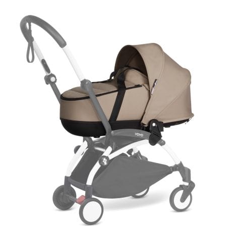 Babyzen YOYO 0+ Travel System, Topo – Incluye un cómodo colchón doble, capota y armazón con ventilación – Necesita el chasis YOYO2 (Se compra por separado) de color gris topo.