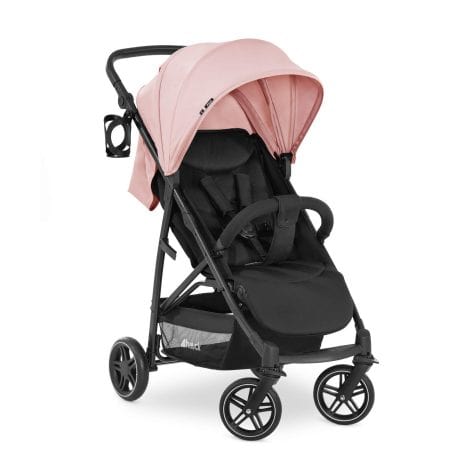 Silla de paseo ligera hauck Rapid 4R, carrito para bebé desde el nacimiento hasta los 25 kg, carro reclinable, capota XL con protección UPF 50+, fácil de llevar, cesta grande, color rosa Rosé, 1 unidad (paquete de 1).