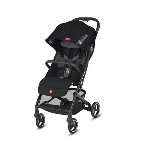 Cochecito GB Qbit+ All-City en color negro (Velvet Black) para bebés desde recién nacidos hasta aproximadamente los 4 años, con capacidad de peso de 0-22 kg.