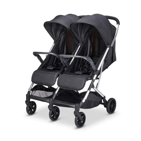 Silla de Paseo Gemelar Babify Twin Air, de diseño ligero y compacto, certificada hasta un peso máximo de 22 kg, color Gris Suave.