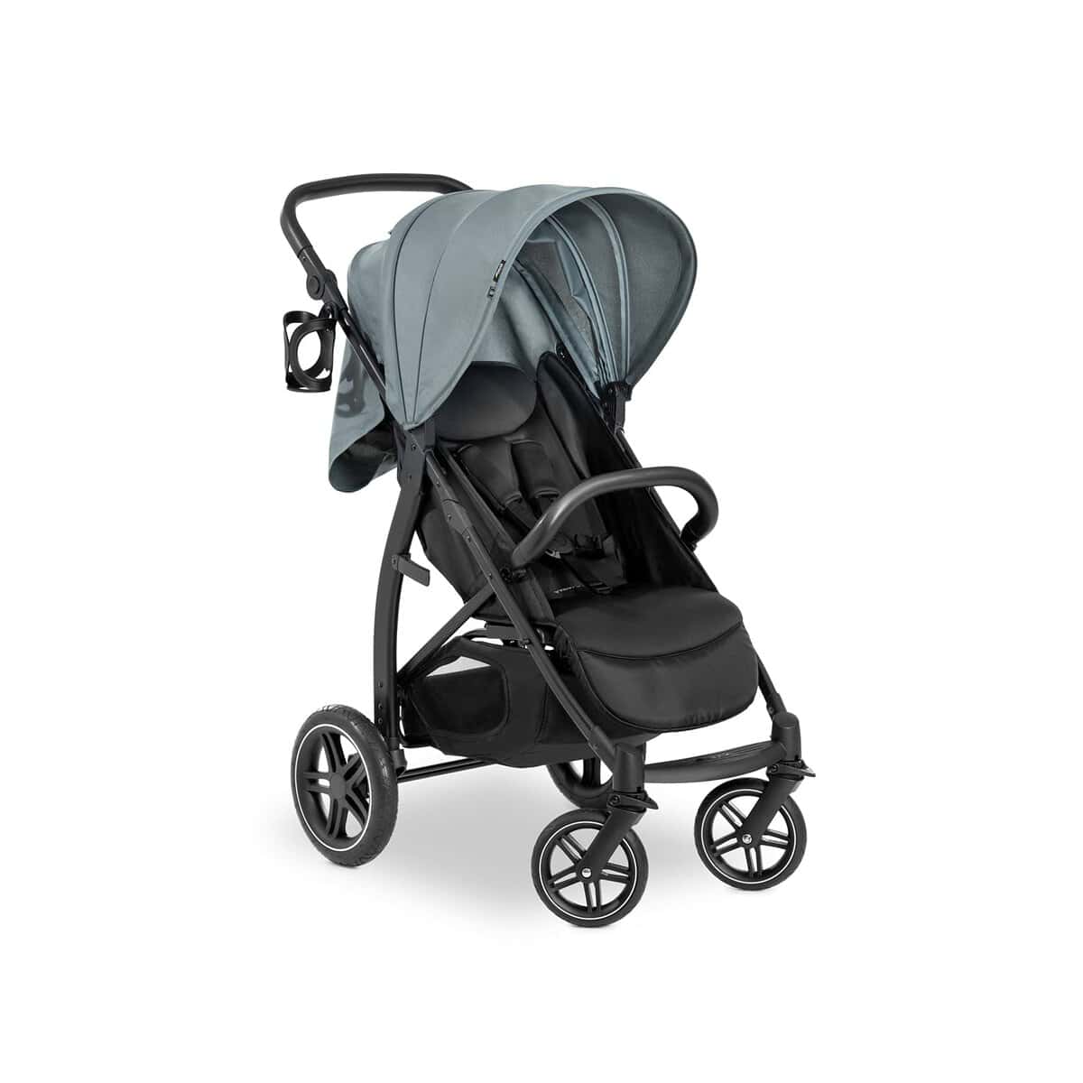 hauck Rapid 4D, Silla de Paseo, desde Nacimiento hasta 25 kg, Capota XL con UPF50+, Ruedas de Goma, Altura Ajustable, Carrito de Bebe, Cesta Grande, Verde