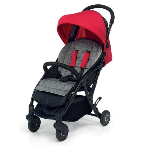 Foppapedretti Boarding – Silla de paseo ultraligera y extremadamente compacta, en tono rojo.