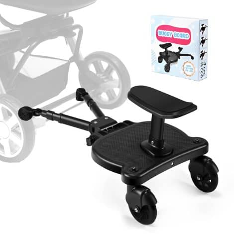 BugyKido Patinete Carro Bebe Universal, Patin Carro para Bebe compatible con el 99% de los cochecitos, Plataforma para Cochecito, Aditamento para Niños de 2 a 6 Años con un peso máximo de 25 kg.