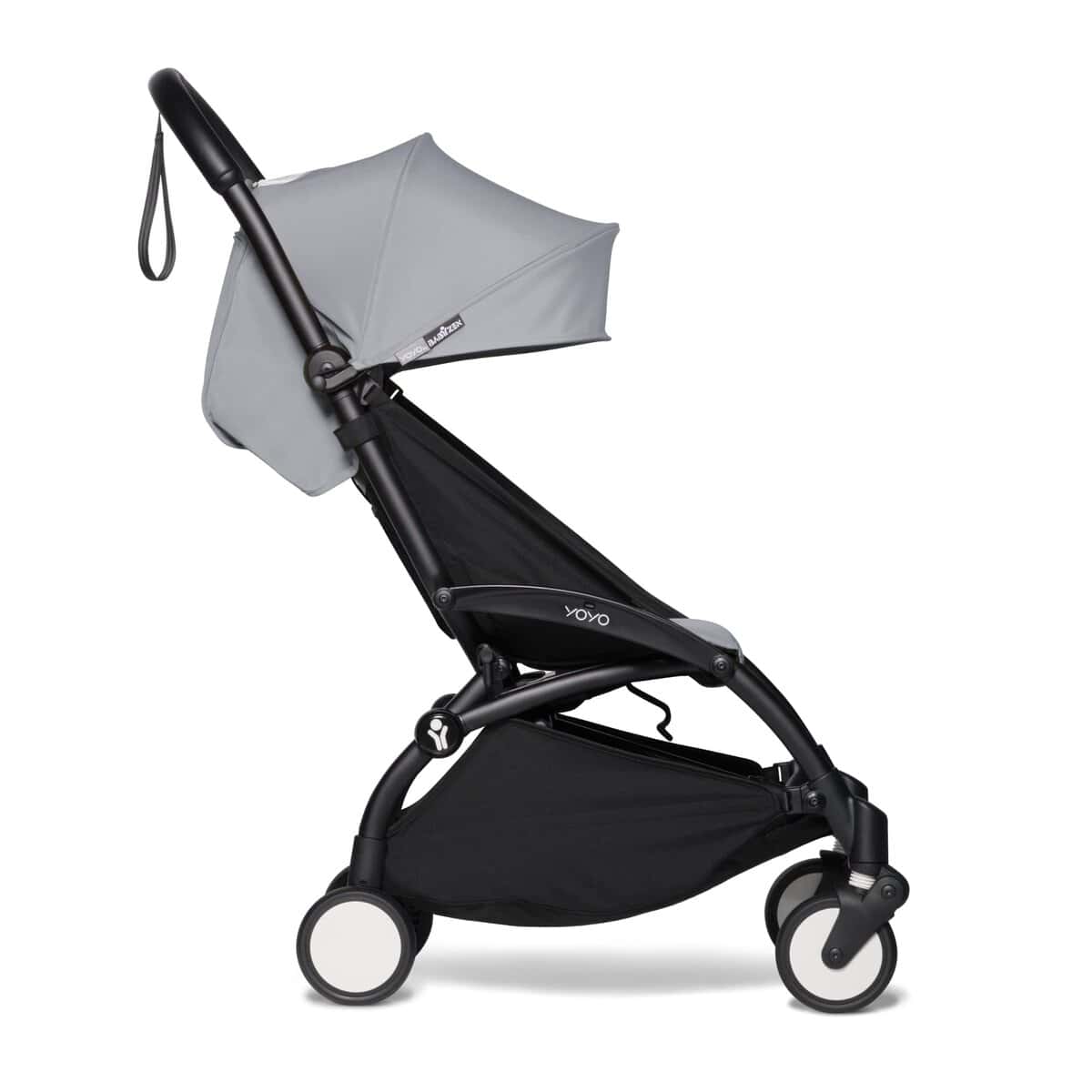 BABYZEN Cochecito 6+ YOYO2 (Chasis Negro con Pack 6+ Stone) - Incluye arnés, respaldo, extensiones de capota, correa para llevar al hombro, el cojín del asiento y la capota a juego Black Frame Stone