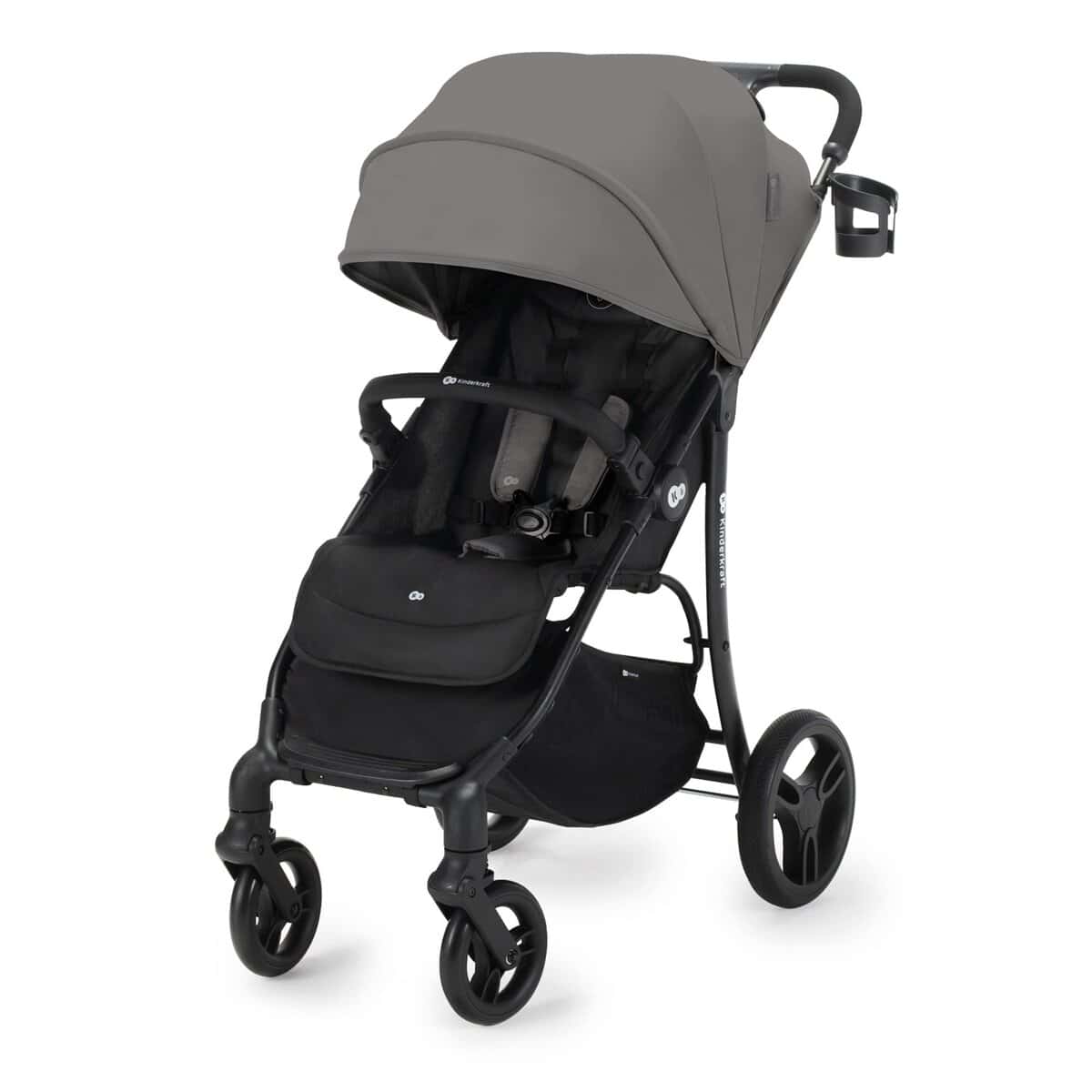 kk KinderKraft ASKOY Silla de paseo hasta 24 kilos, Impermeable con protección UPF50, Plegable, Posición tumbada, Gris Gris Impermeable