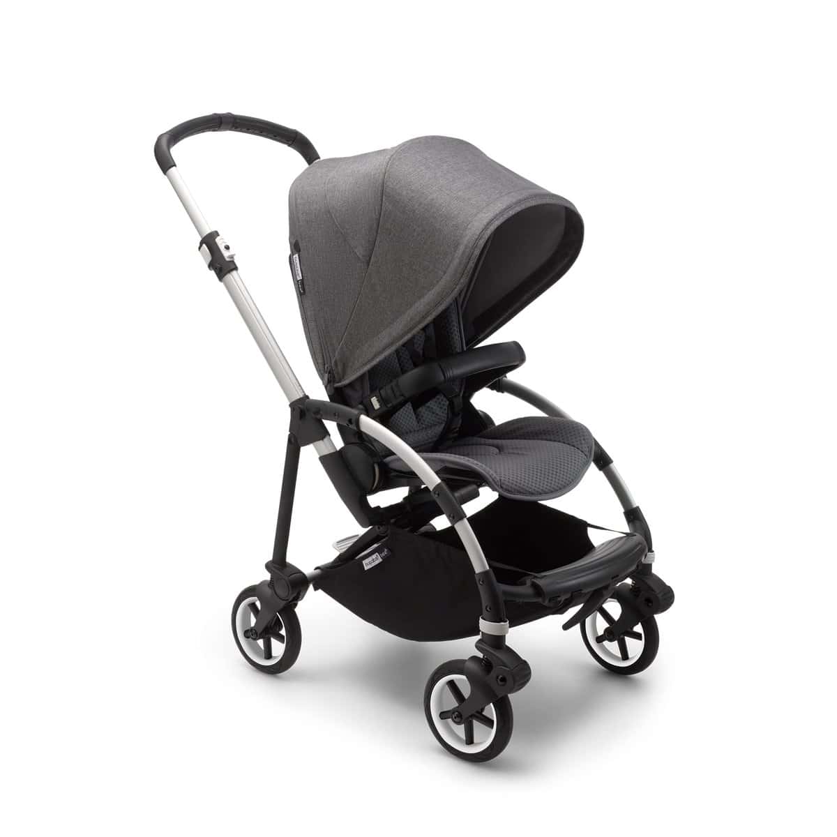 Bugaboo Bee 6, carrito urbano ligero y compacto para recién nacidos y niños pequeños, barra de seguridad, ruedas de 7", suspensión avanzada, plegable y capota en color gris melange gris Silla de paseo