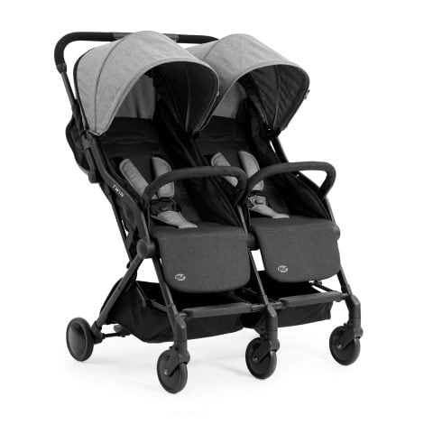 Silla de Paseo Gemelar ms Innovaciones Twin, ligera y compacta, apta hasta 22 kg, en color Gris/Negro 21502.