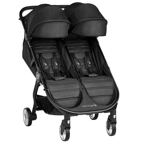 Baby Jogger City Tour2 Double, Cochecito Compacto para Gemelos, Negro (Pitch Black)