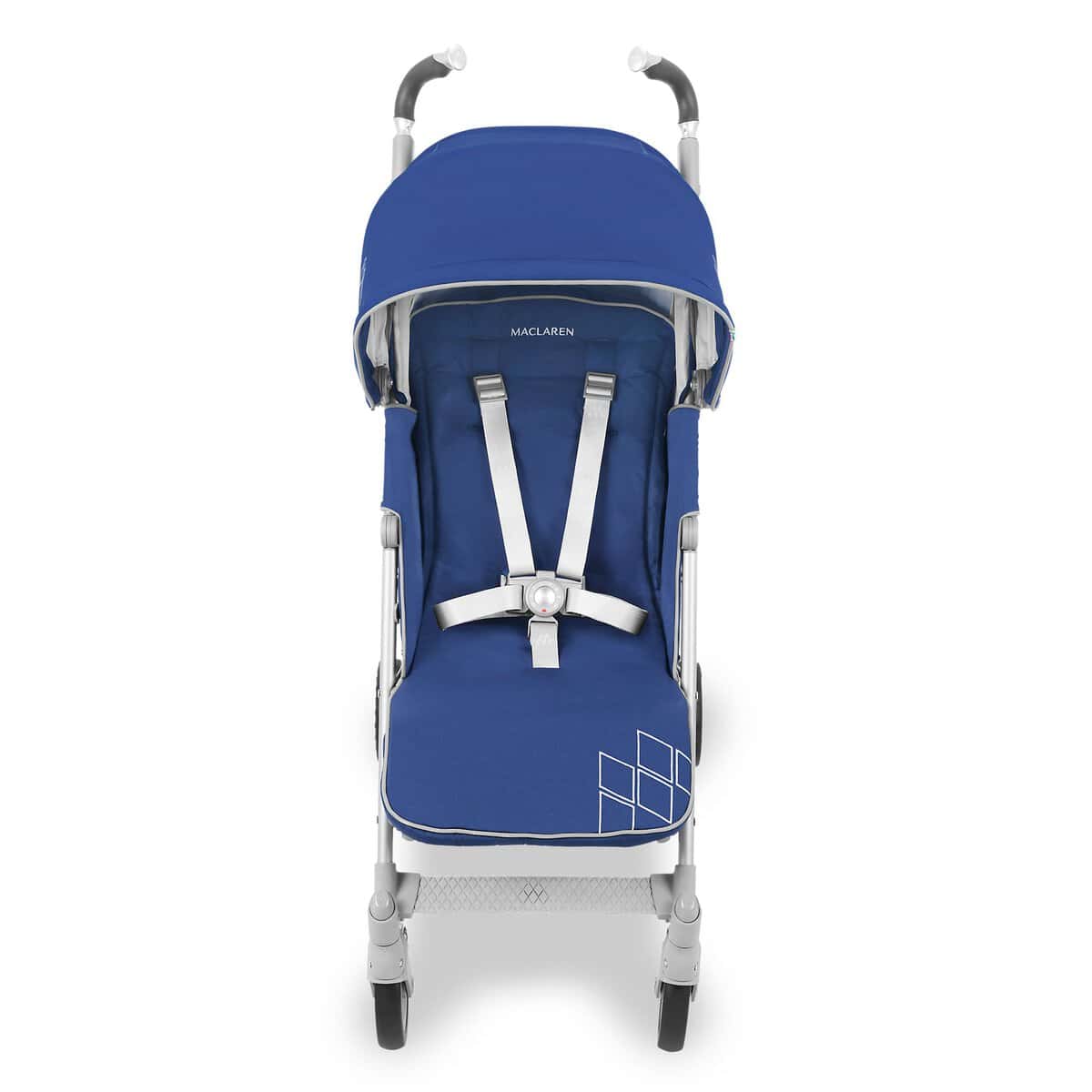 Maclaren Techno XT silla de paseo tipo paraguas ligero, Para niños de recién nacidos hasta 25 kg, capota extensible con factor UPF 50+ y asiento reclinable, Accesorios incluidos, Azul oscuro/plateado