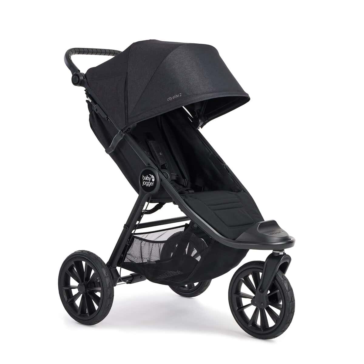 Baby Jogger City Elite 2 - Cochecito de bebé plegable y portátil, color negro Opulent Black (Black)