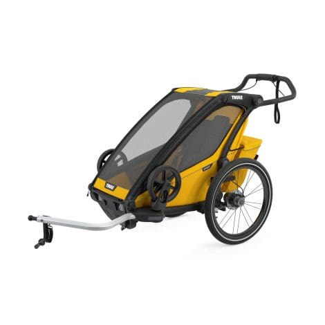 Remolque para bicicleta Thule Chariot Sport 1 Multideporte, amarillo Spectra, medida de 87x65x37.5 cm (paquete de 1).