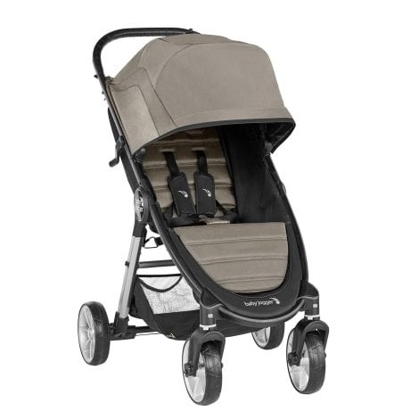 Baby Jogger City Mini 2 de 4 Ruedas Sepia. Coche para bebés desde el nacimiento hasta los 22kg. Tono beige.