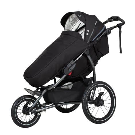 X-lander X-Run Jogger – Cochecito de correr con 3 ruedas grandes para niños de hasta 22 kg (Carbon Black) en color Carbón negro.