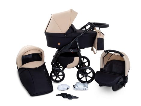 Cochecito de bebé multifuncional 3 en 1, combinación de carrito y silla de coche Boston, certificado TÜV por GaGaDumi (B4-Nevada).