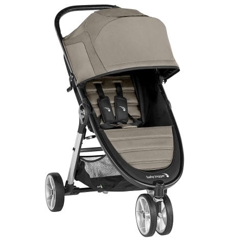 Baby Jogger City Mini 2 de 3 Ruedas Sepia. Cochecito para bebé desde el nacimiento hasta los 22kg. Color beige.