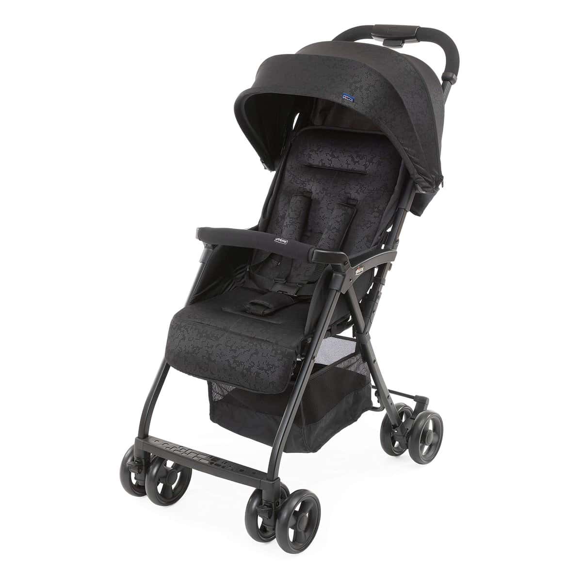 Chicco OHlalà 3 Silla de Paseo, Cochecito con Cesta Grande - Color Negro (Jet Black) Jet Black 1 Unidad (Paquete de 1)