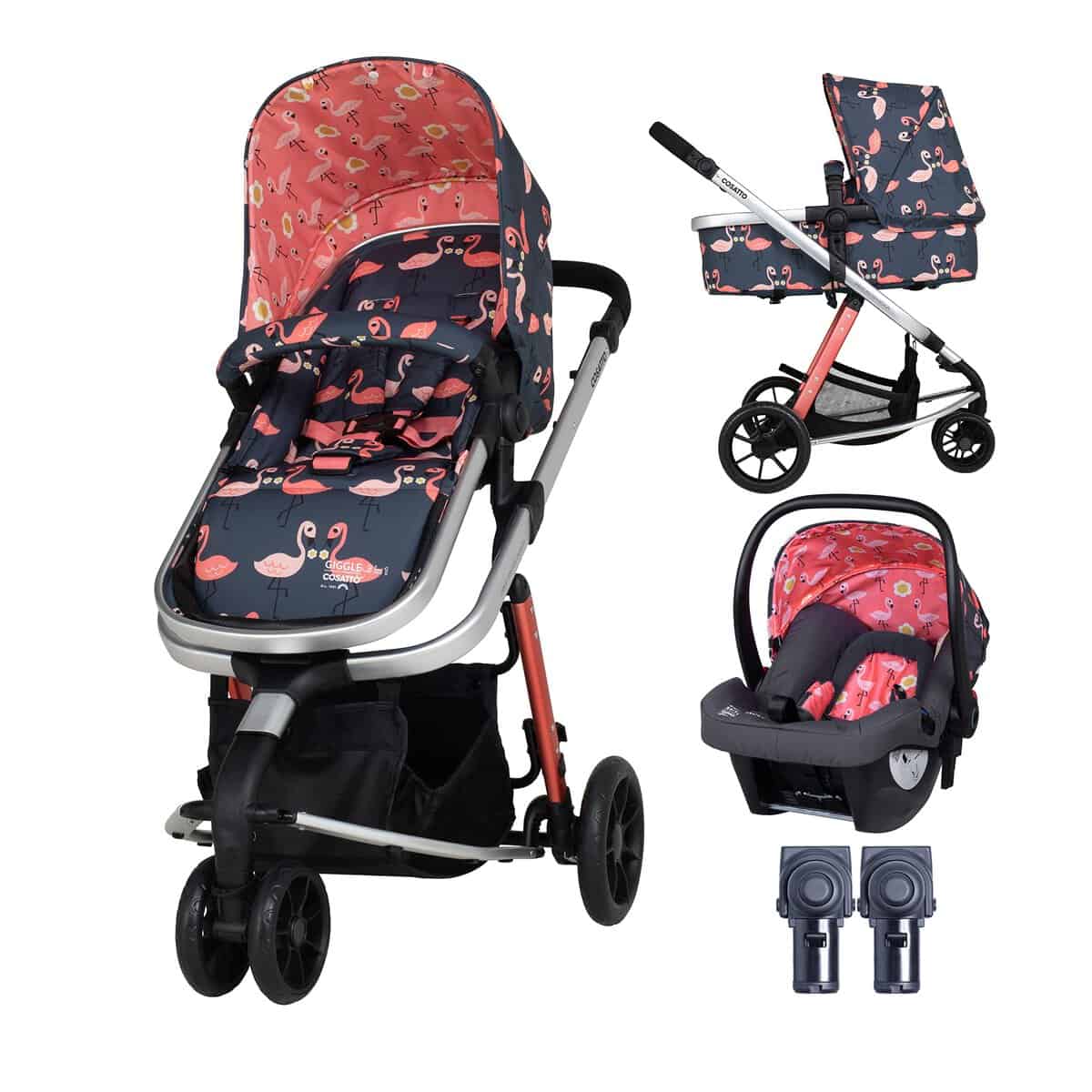 Cosatto Giggle Trail 2 in 1 Viaje Sistema para Niño desde Nacimiena a 18 kg, Bonia Flamenco